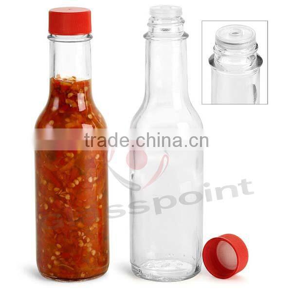 Bulk sauce glass bottles with lids