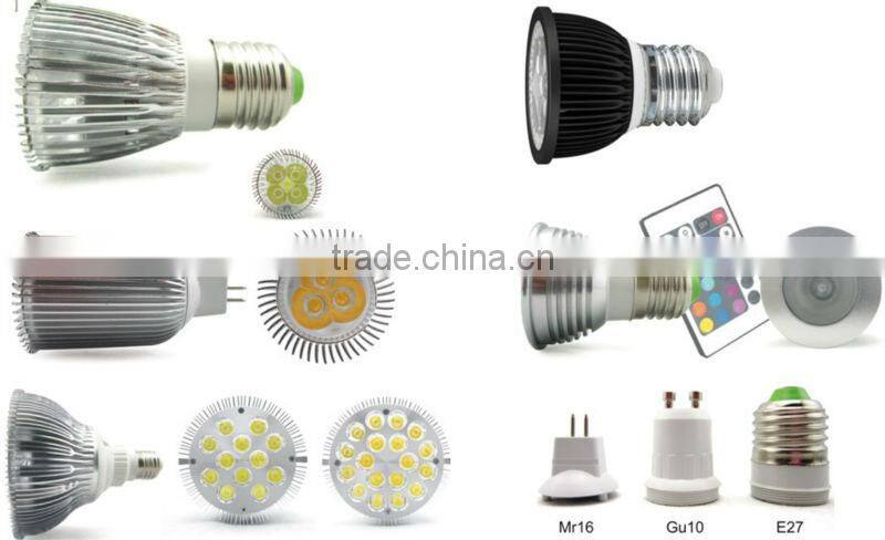 E27/GU10/MR16 dmx rgb led spot