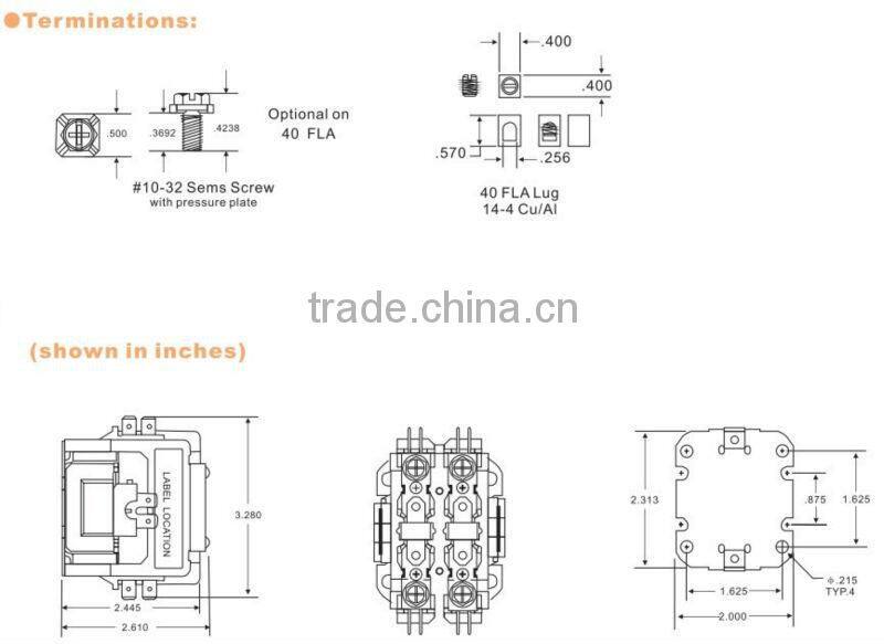 electrical products cf contactor 40 A ,220V,2 pole