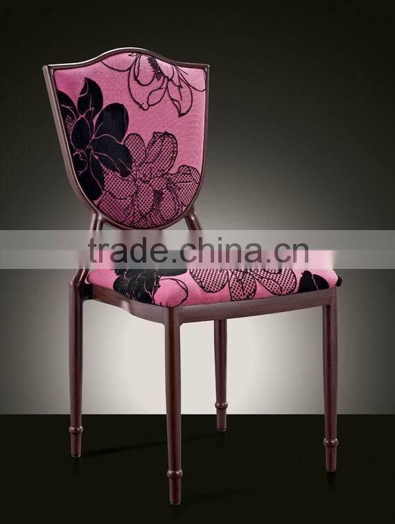 E-001 High grade restaurant canteen chairs with aluminium legs