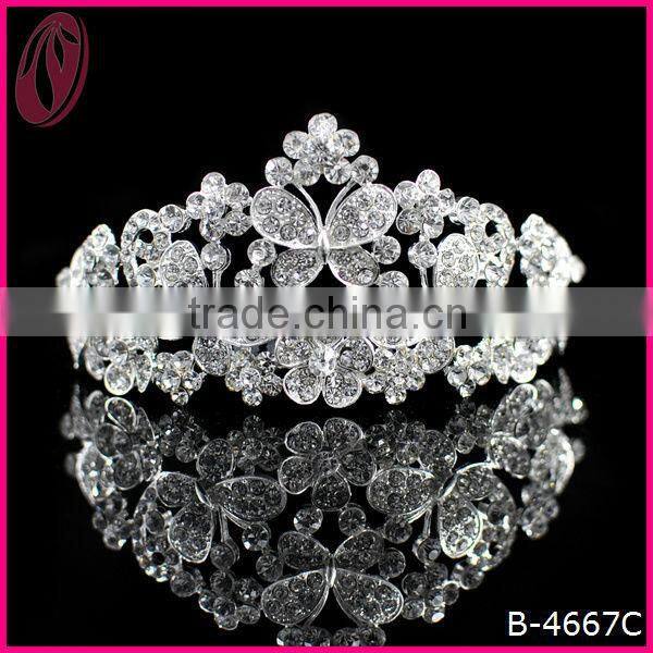 Beautiful Diamond Butterfly Crown Hair Accessories Bridal Tiaras