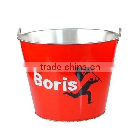2016 hot sales mini ice tin bucket & candy tin bucket with handle