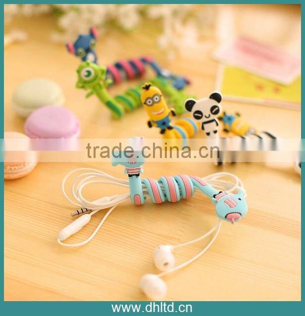 Fashion siliocone cable winder for headphone