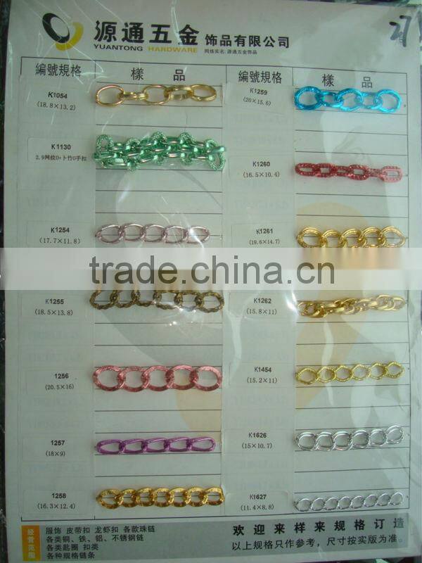 4mm thick aluminum double curb chain 31.1*24.8mm