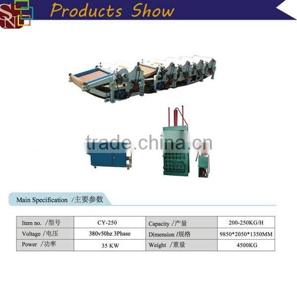 High Efficiency Polyester Cotton Waste Recycling Machine