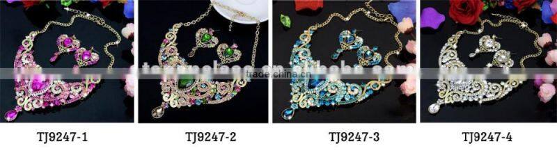 2016 New arrival costume & fashion jewelry for Aso ebi party/High end fashion jewelry necklace wholesale