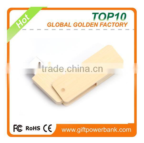 Wood swivel high quality usb drivers with free sample