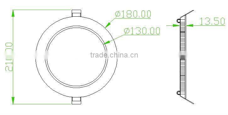 8W/10W/15W/18W Dimmable LED Round Panel Light, Ultra Slim Only 14.5mm