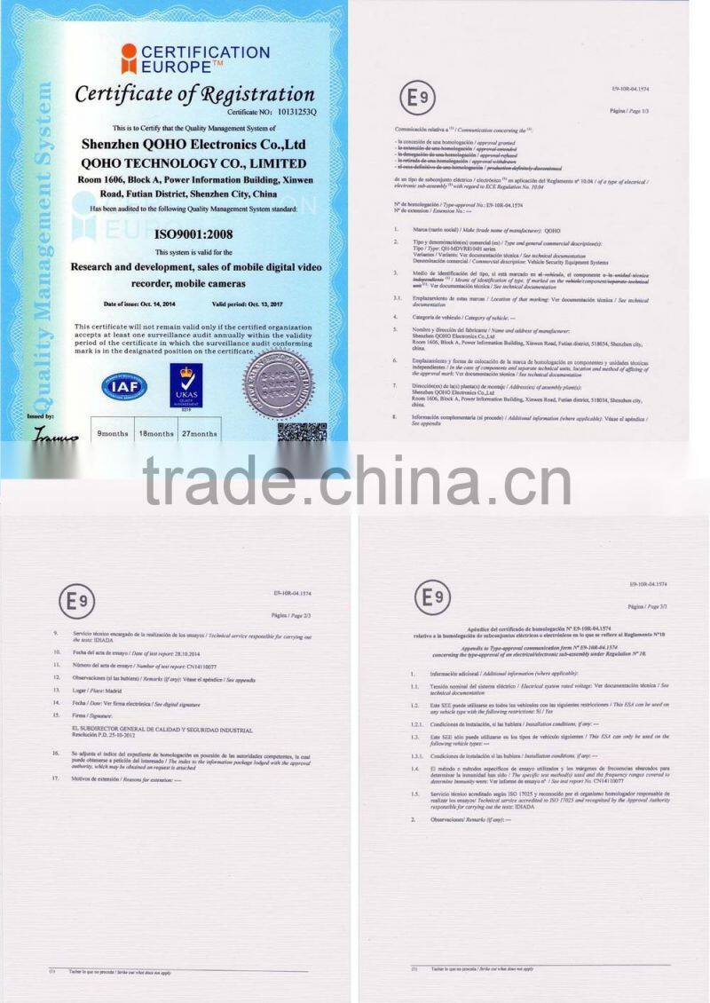 Fireproof Waterproof Car Black Box Recorder with HDD Mobile DVR