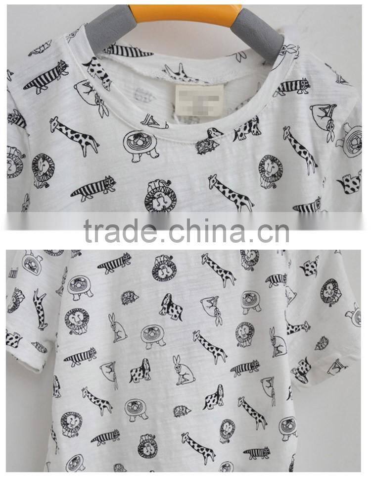 Wholesale Stylish Soft Breathable Round Neck Children T-shirt