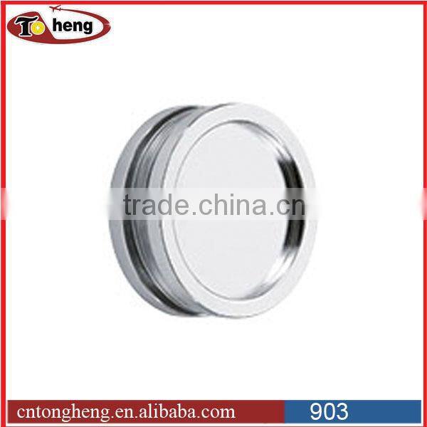 Stainless steel polished recessed and flush shower door cup pull