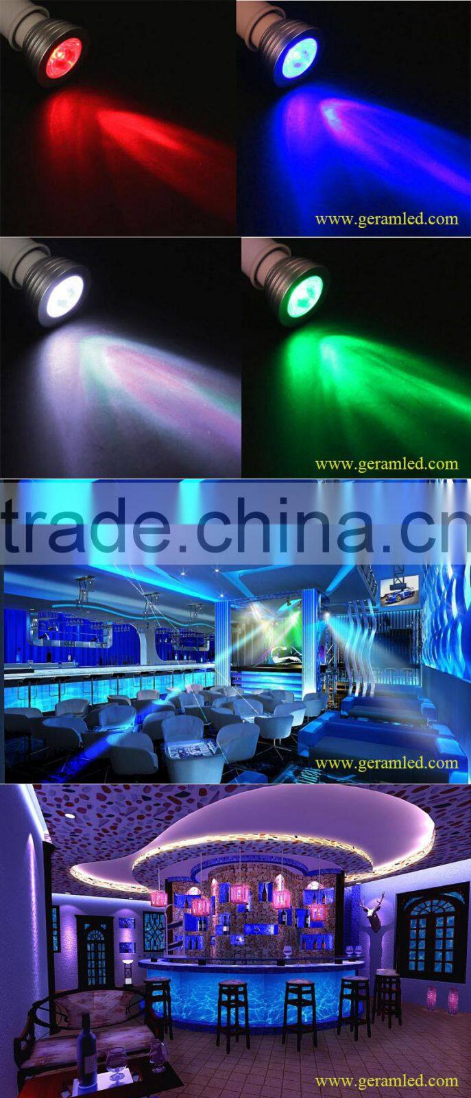 3W RGB GU10 MR16 E14 B22 E27 Remote Control 16 Color RGB LED Bulb Light