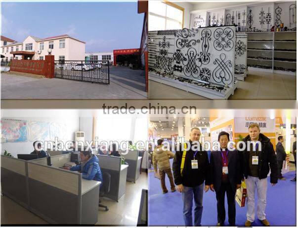 Decorative wrought iron outdoor fence panel designer