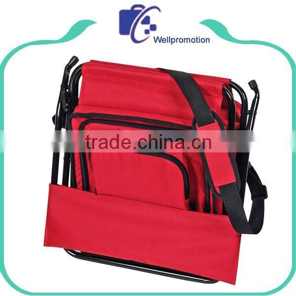 Wellpromotion Folding Fishing Chair with Cooler Bag