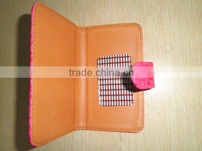 universal leather smart phone cover cases for 4.7 inch mobile cell phones wallet style