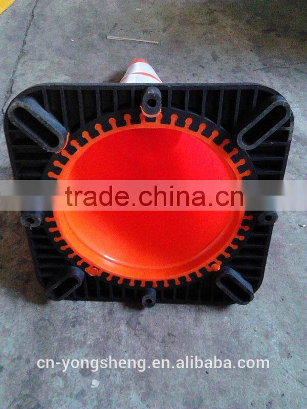 Black Base High Quality Fluorescent Traffic Cones