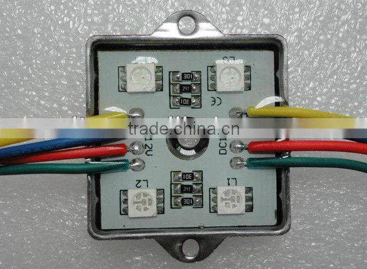 promotion!!!5050 SMD LED RGB module,DC12V input,with metal case,20pcs a string