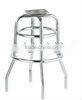 chromed frame of bar chair