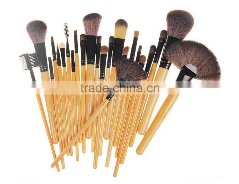 Professional 24pcs Makeup Brushes Set Cosmetic Tools Make-up Toiletry Kit Wood Brand Make Up Brush Set with Case
