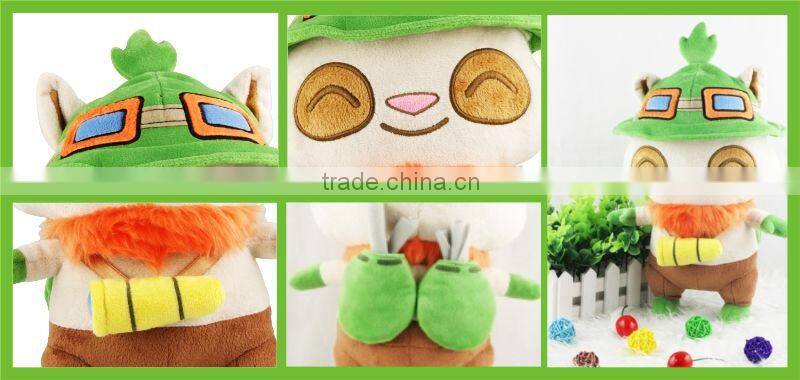 Custom animal toy/crochet knitted hats animal/best made toys stuffed animals from china/stuffed animal teemo