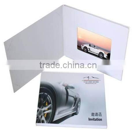 most popular souvenir 2.8"video player greeting card,China type lcd wedding invitation card ,video brochure for wedding