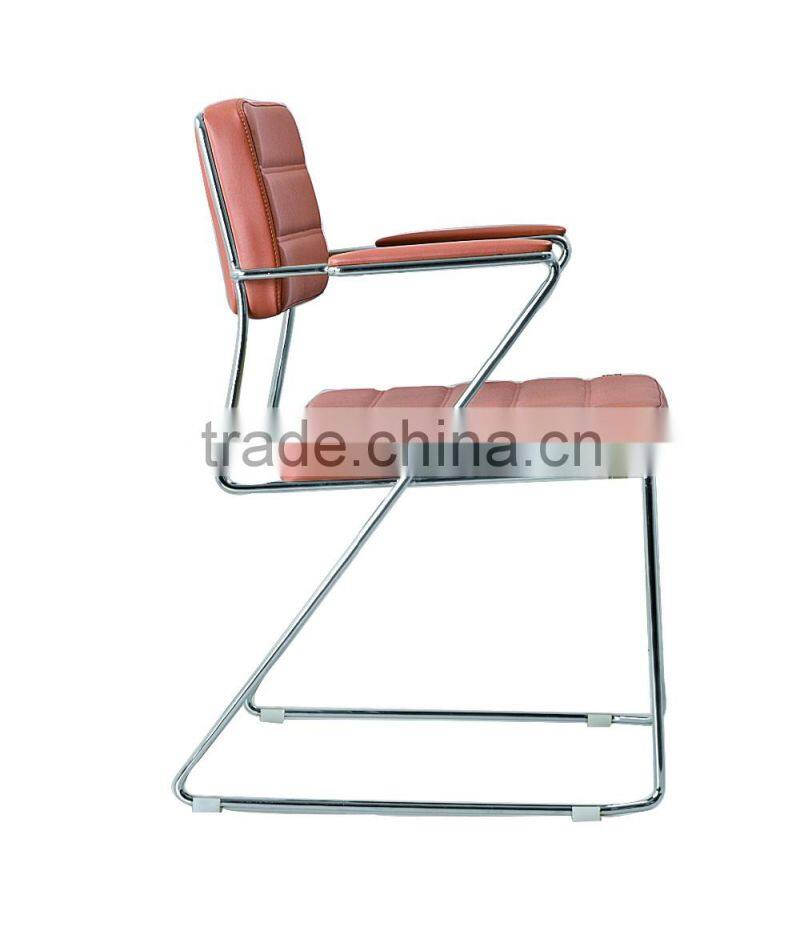 2016 Liansheng Latest office leather visitor chair allow stackable
