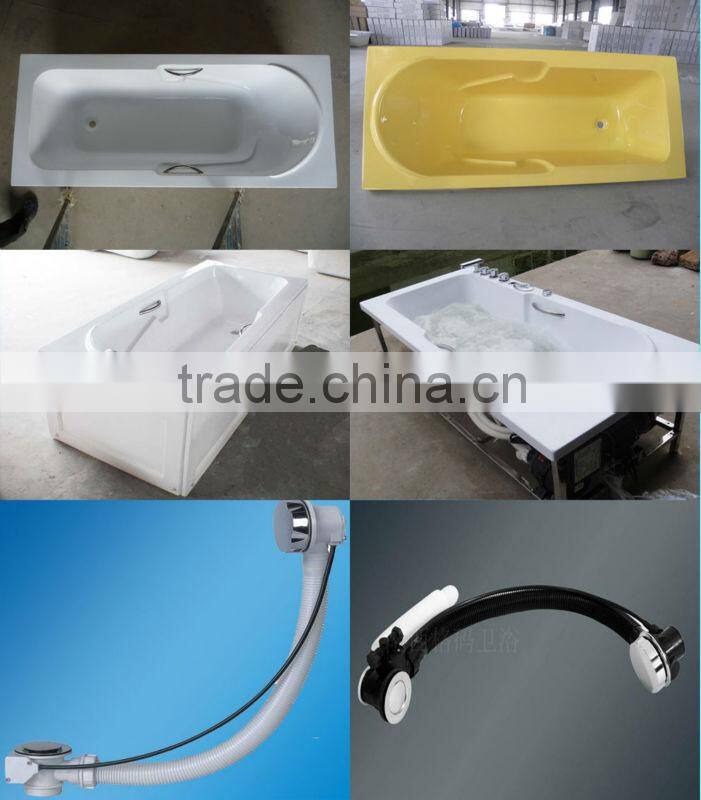 free standing red acrylic bathtub for Europe market passed ISO9001