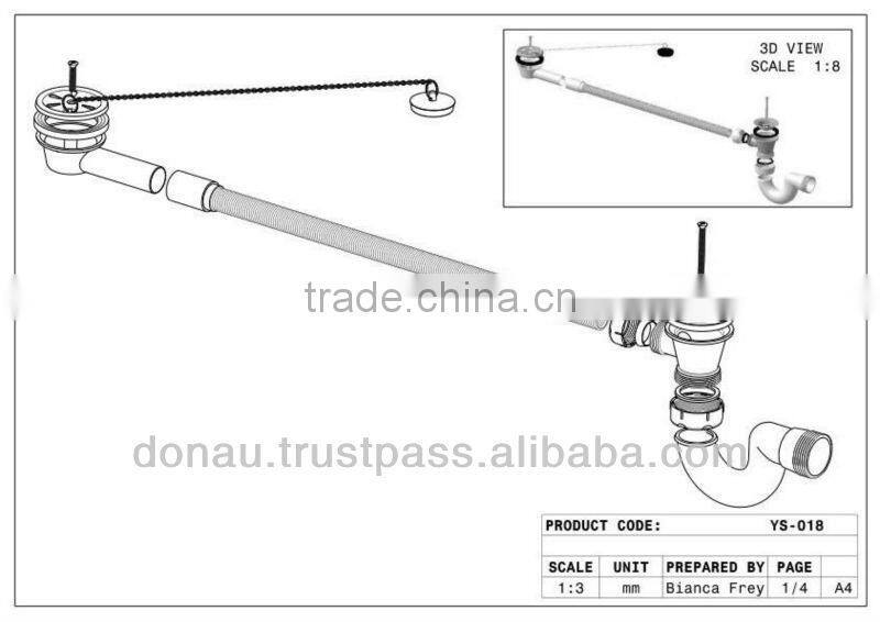 Bathtub Trap with Bras Fuse 50 mm (YP018)