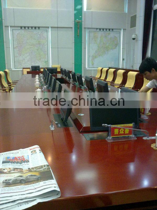 hot sale conference table hidden lcd lift mechanism