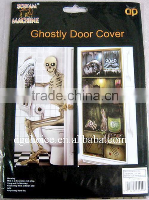 Colored customized halloween decor home door cover