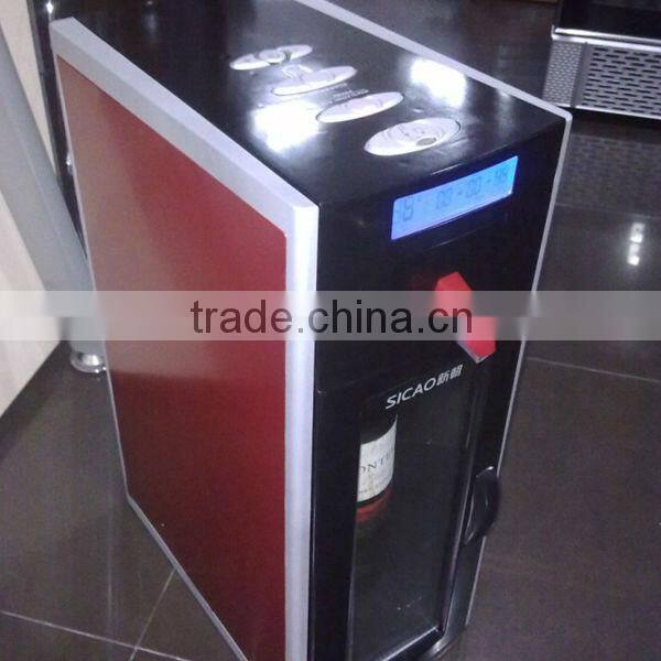 2 bottles spout wine dispenser ,thermoelectrc cooling system wine dispenser fridge