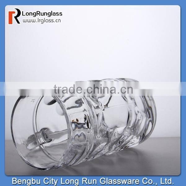 LongRun 1.25L high-capacity draught beer glass mug with carved