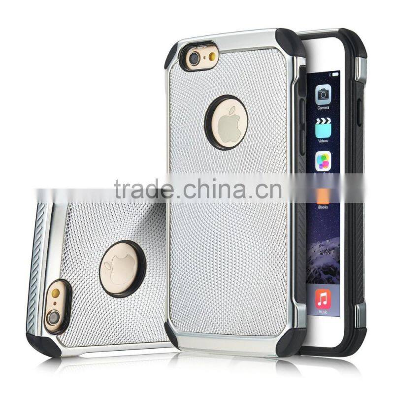 Electroplating Metal Cover Hybird TPU+PC Hard Case Shockproof Armor Back Case for iPhone 6 6s 6s Plus Samsung s7 s7edge