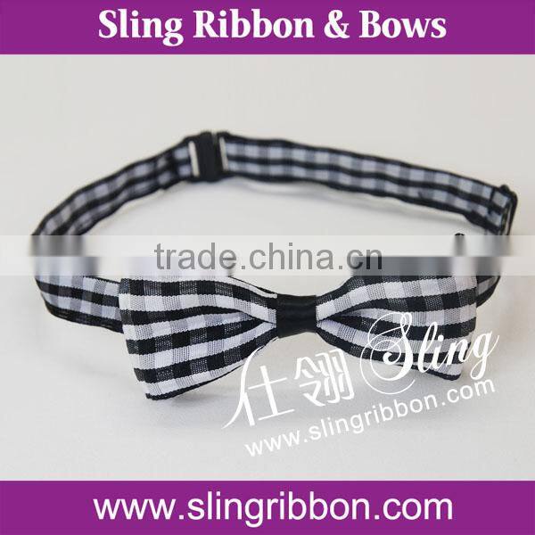 New Style Plaid Ribbon Bow Tie