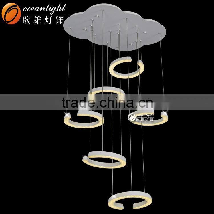 Crystal Sand Pendant Lamp Lampadari Modern Acrylic Light OXD9065-6C