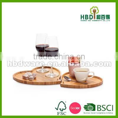 Hot selling heart shape serving tray , new design serving tray