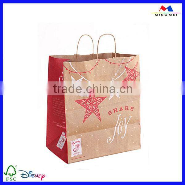 Christmas paper bag for christmas decorate , christmas gift bag for gift packaging