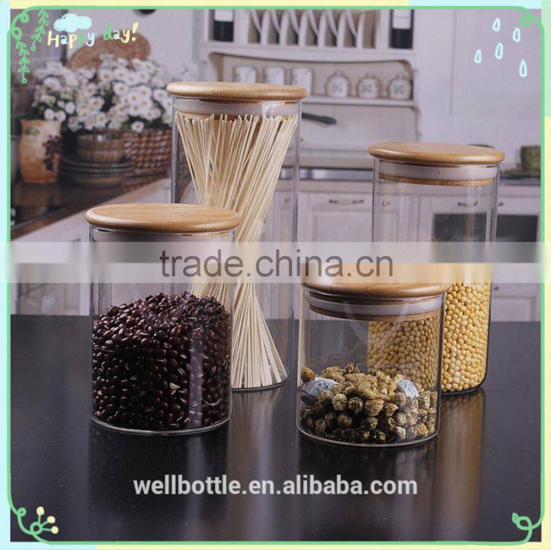 honey jar packaging online shopping glass jar with lid with bamboo lid glass candy jar