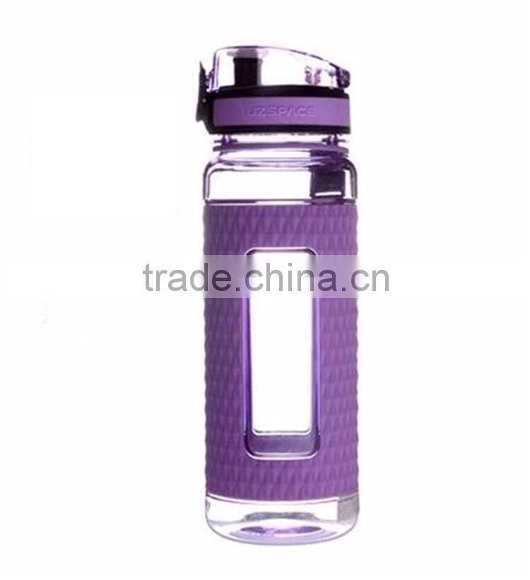 Heat-resisted unbreakable glass sparkling water bottle 3 gallon glass water bottle with silicon sleeve