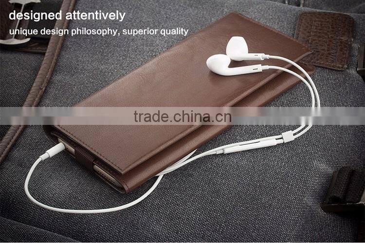 QIALINO hot sale online mobile phone case hot selling wallet case money pocket for iphone 6