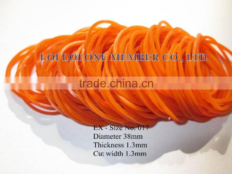 Factory supply elastic orange & green rubber bands with low price