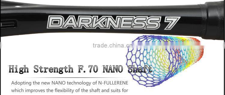 FANGCAN Darkness 7 H.M. Graphite Ultralight Squash Racket With String and Cover Yellow