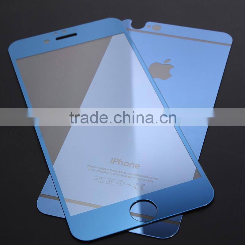 2016 Hot Sale Purple 2 in1Mirror Glass Film for Iphone6 Plus