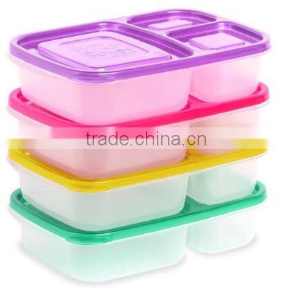 3-Compartment Bento Lunch Box Containers