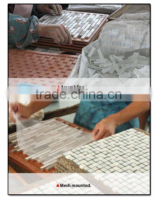 Golden honey slate mosaic and glass mosaic