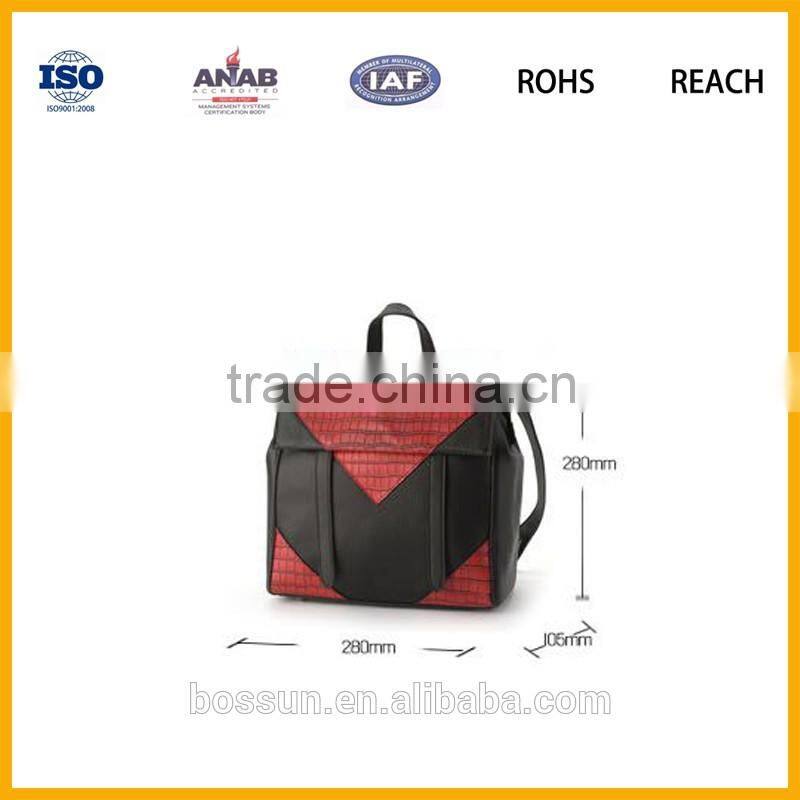 New PU Leather Backpack,18 inch promion backpack bag,school backpack bag