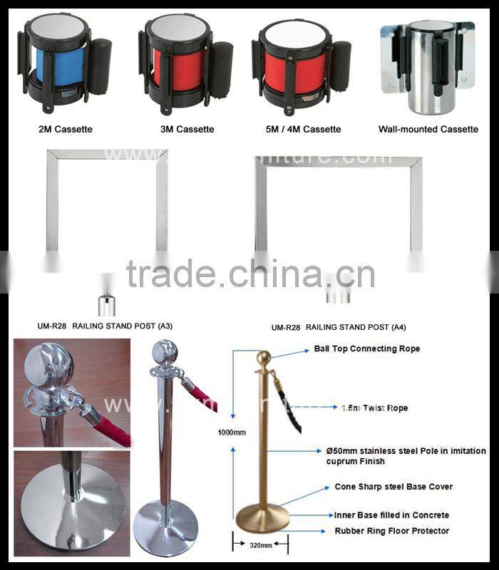 Foshan Brand Professional Crow Control Hotel Metal Queue Barrier