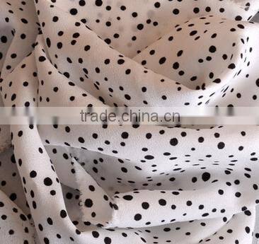 Printed CDC fabric/Print polyester crepe /Poly CDC faille crepe fabric