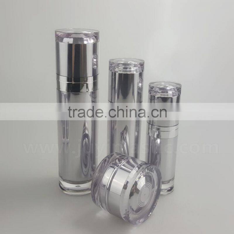 silver square acrylic cosmetic bottles container
