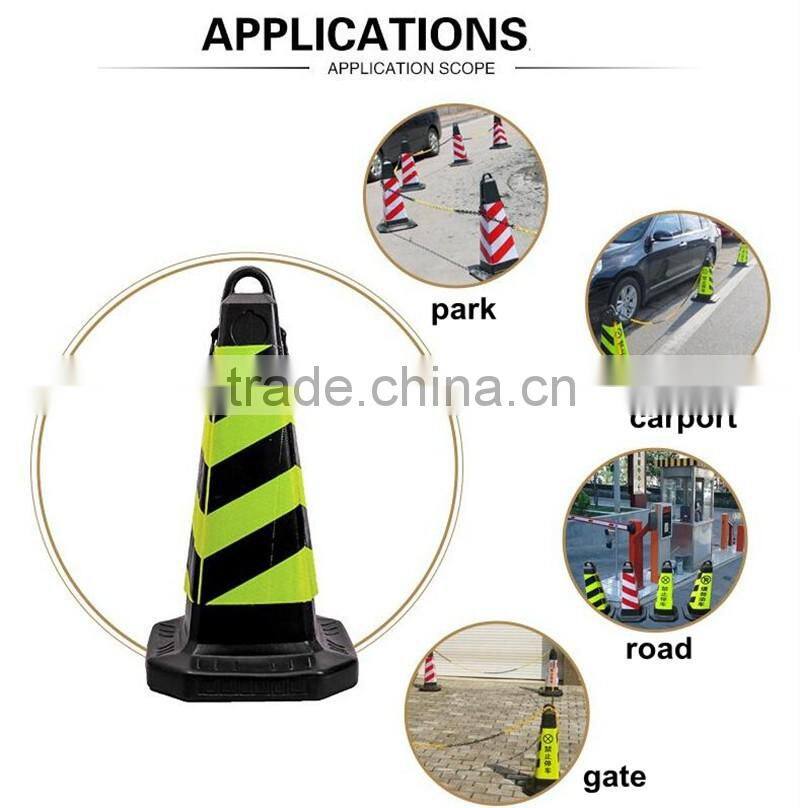 Road construction safety reflective flat traffic cones